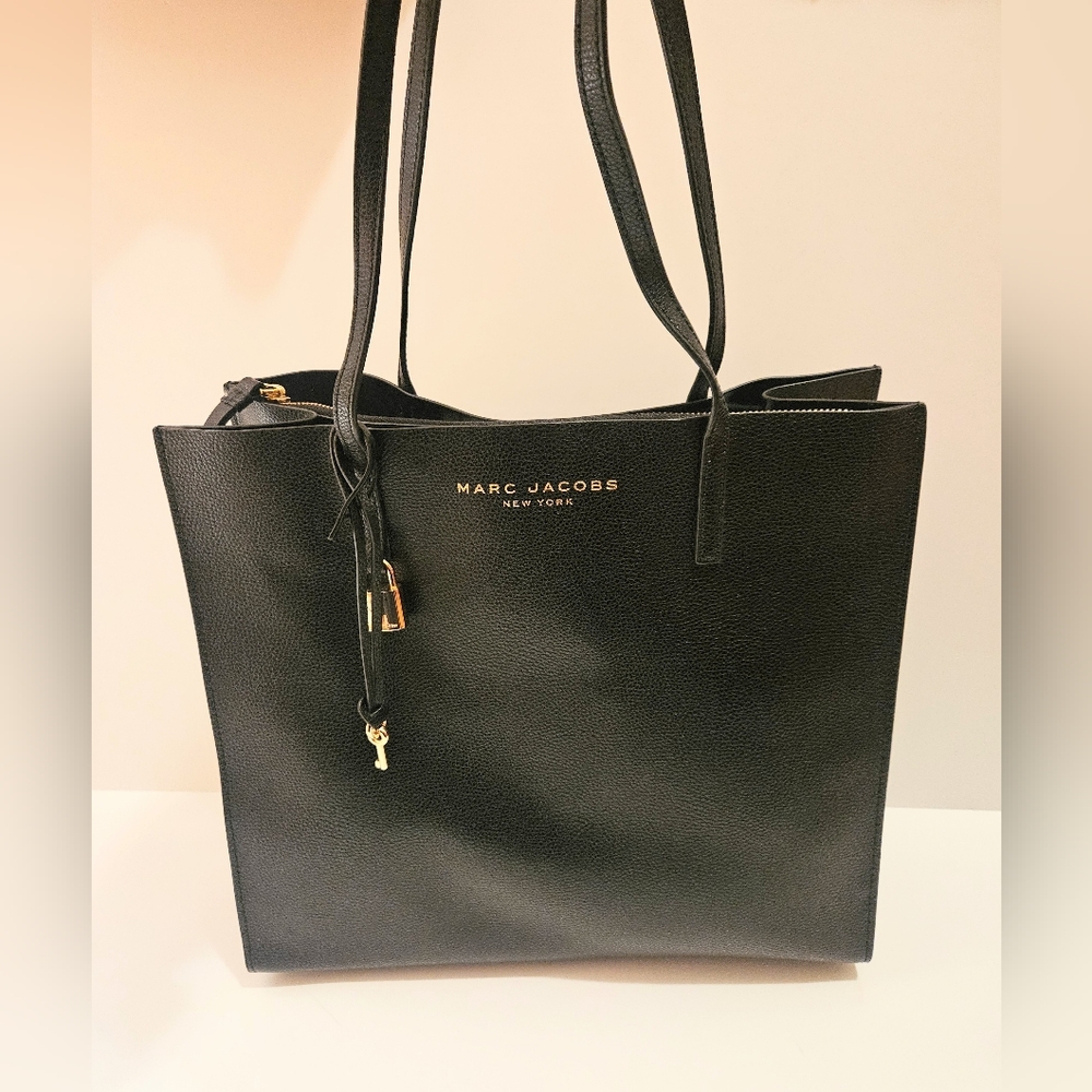 Marc Jacobs Black Tote with Gold Accents
